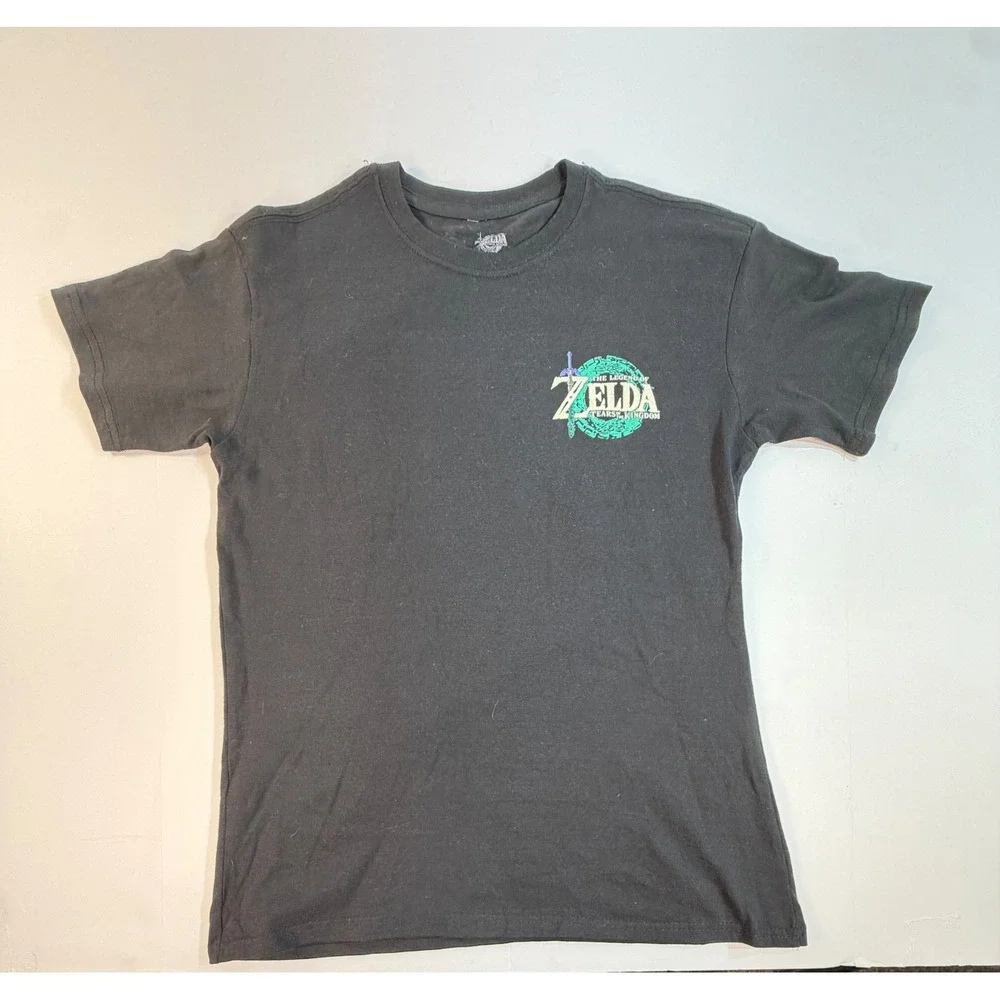 Nintendo Legend of Zelda Tears of the Kingdom Link Graphic T-Shirt Black Large
